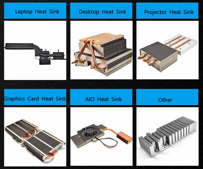 Cowin heat pipe heat sink application